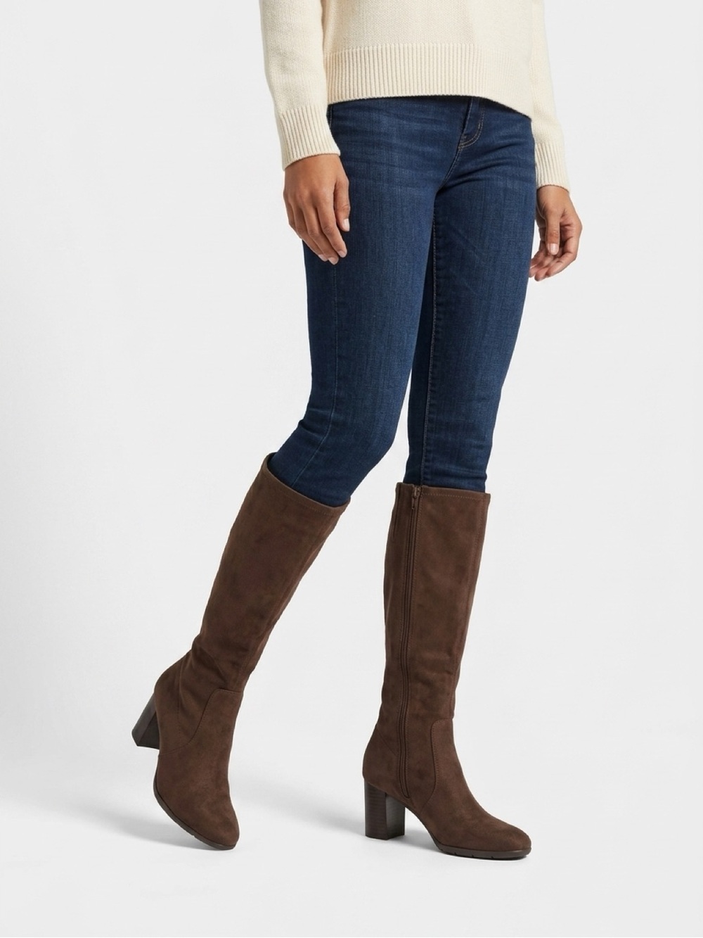 NIB Aerosoles Ortholite Women's Dark Brown Suede Boots Size 10